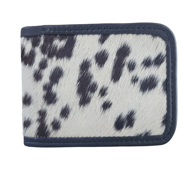 hair on fur men leather cardholder