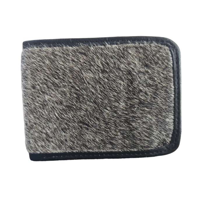 fur wallet hair on men leather cardholder