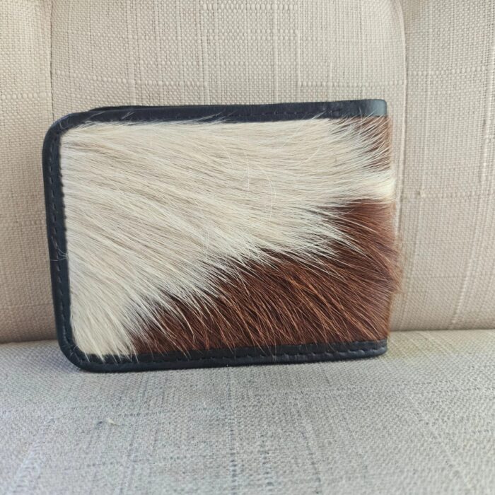 Handmade Real Fur Wallet Unisex Cardholder Genuine Leather Bifold Purse Billfold