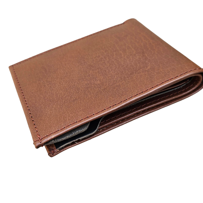 Men Leather Wallet Bifold Brown All Genuine Quality Leather Cardholder