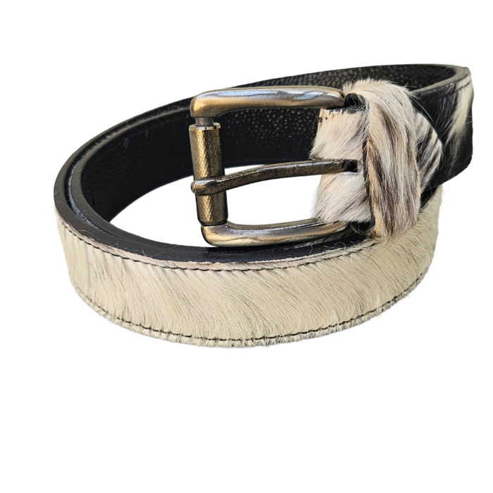 Handcrafted Unisex Cowhide Belts Hair-on Leather Belt for Men and Women New