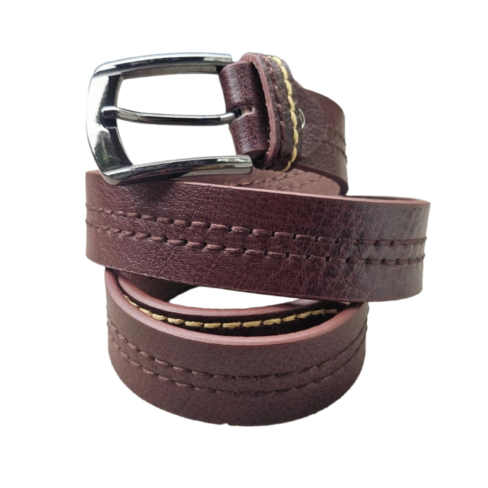 Handmade Genuine Leather Belt Pin Buckle Unisex Quality Waistband Size 39-40