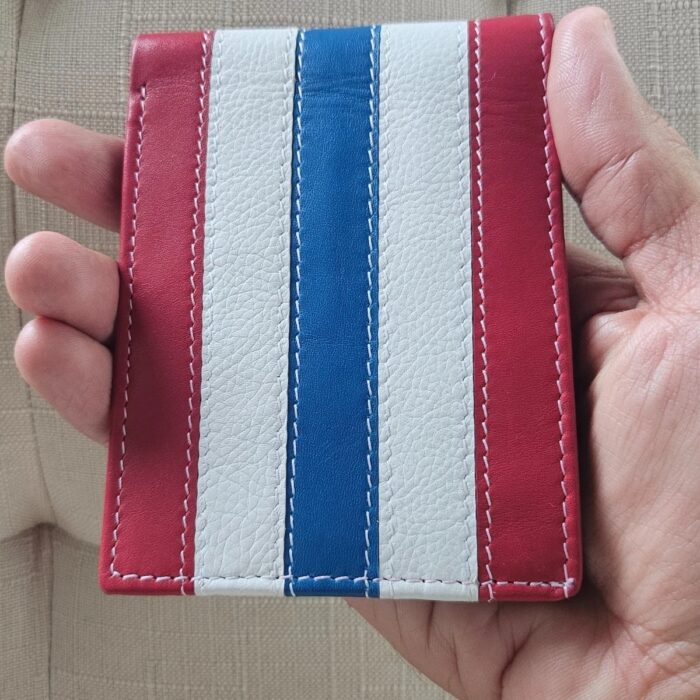 Father Day Gift Wallet Multi Color Leather Card Holder Bifold Purse Billfold
