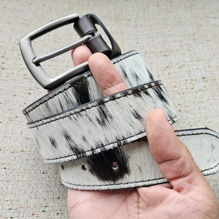 men fur leather belt